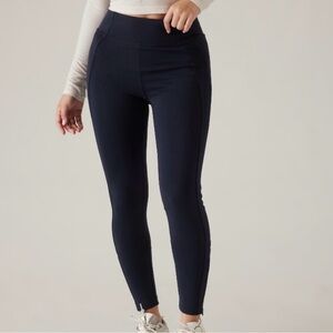 NWT Athleta Delancey Skyline Tight Black Sculptek Zip Cuffs Size XS